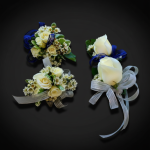 Ivory Rose Elegance Corsage & Boutonniere Set